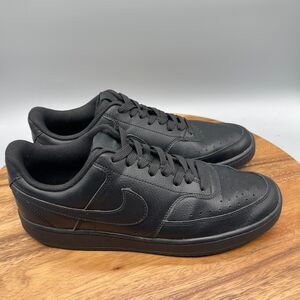 NIKE Court Vision Lo Mens Size 10 Basketball Shoes CD5463-002 Black Sneakers